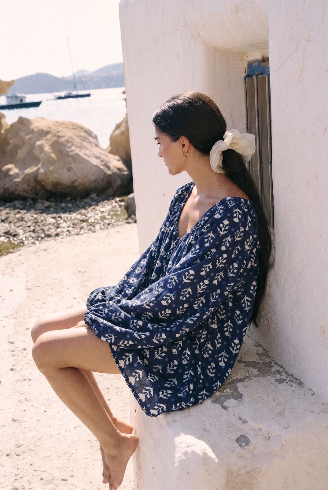 Zahra Mini Dress – Indigo