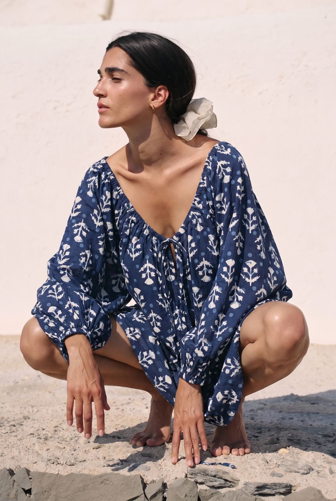 Zahra Mini Dress – Indigo