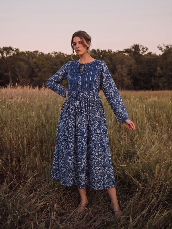 Sundari Dress – Indigo Flora